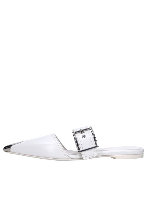 Sabot in pelle ALEXANDER MCQUEEN | 733188 WHSWD 9359BIANCO